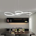 Modern white infinity led island light dining room remote control