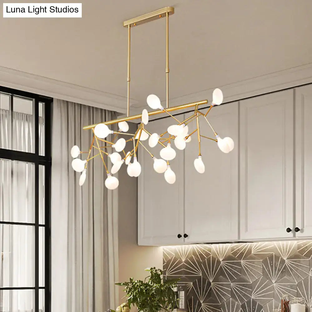 Minimalistic black acrylic twig ceiling pendant – dining room light