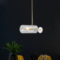 Modern brass pendant light with glass shade for dining table e12 e14