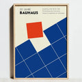 Modern bauhaus exhibition posters red & blue living room wall art