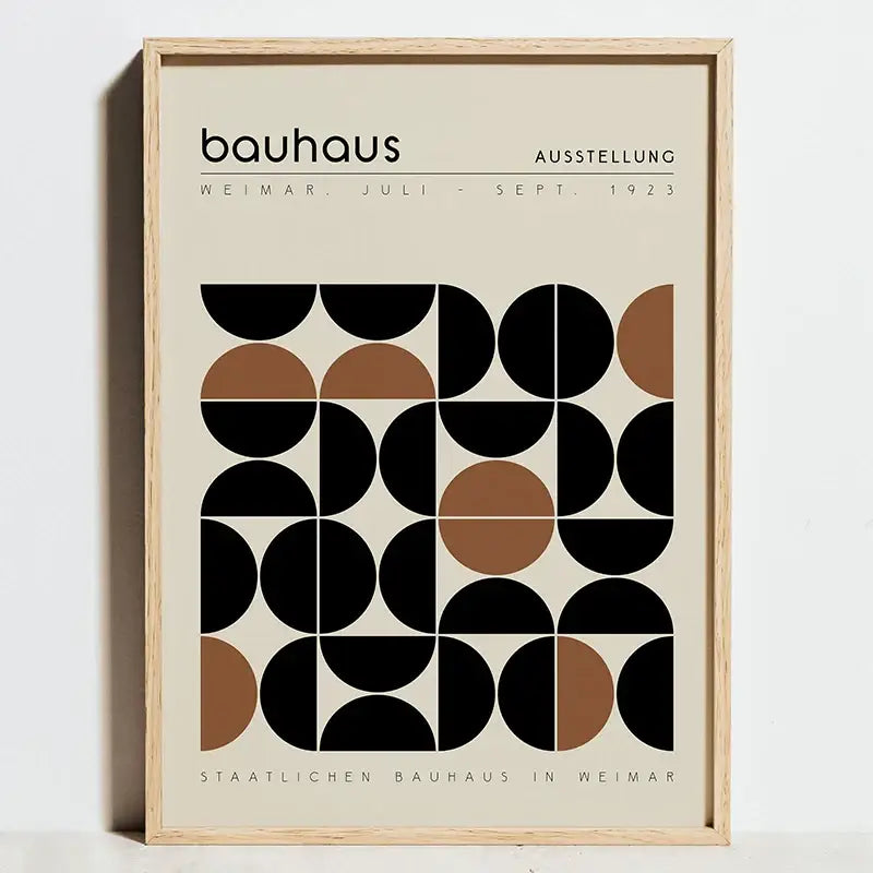Modern bauhaus exhibition posters living room geometric wall art