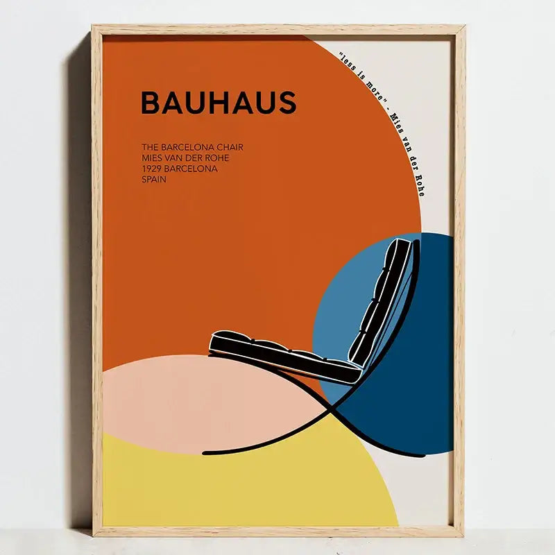 Modern bauhaus exhibition posters living room geometric wall art