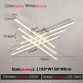 Modern black chandelier square led light for living room