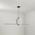 Modern black metal led pendant light for dining room island
