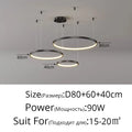 Modern black & gold pendant light living room dimmable