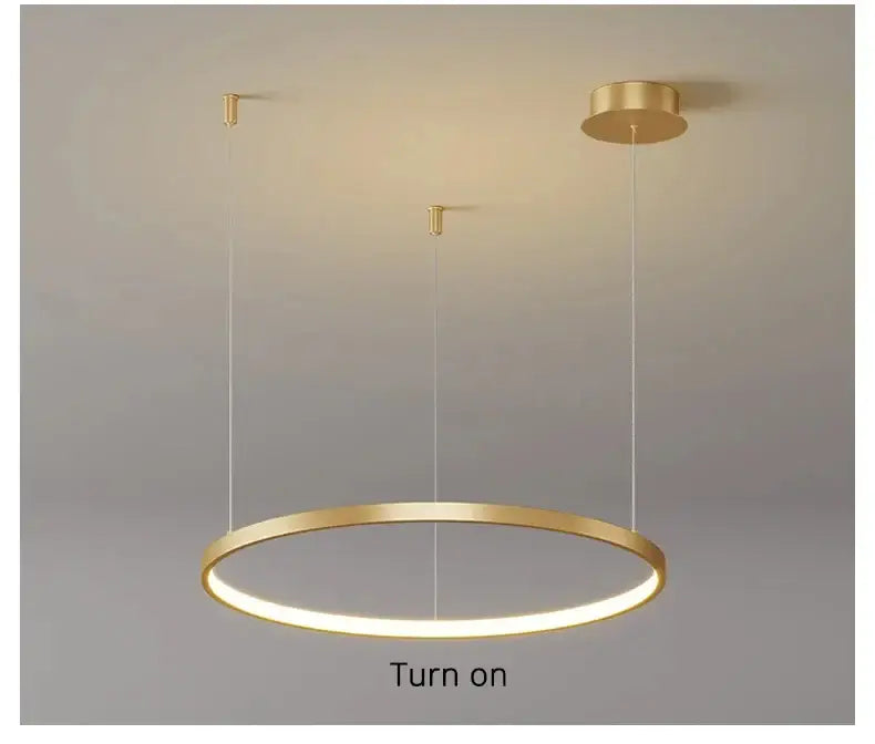 Modern black & gold pendant light living room dimmable