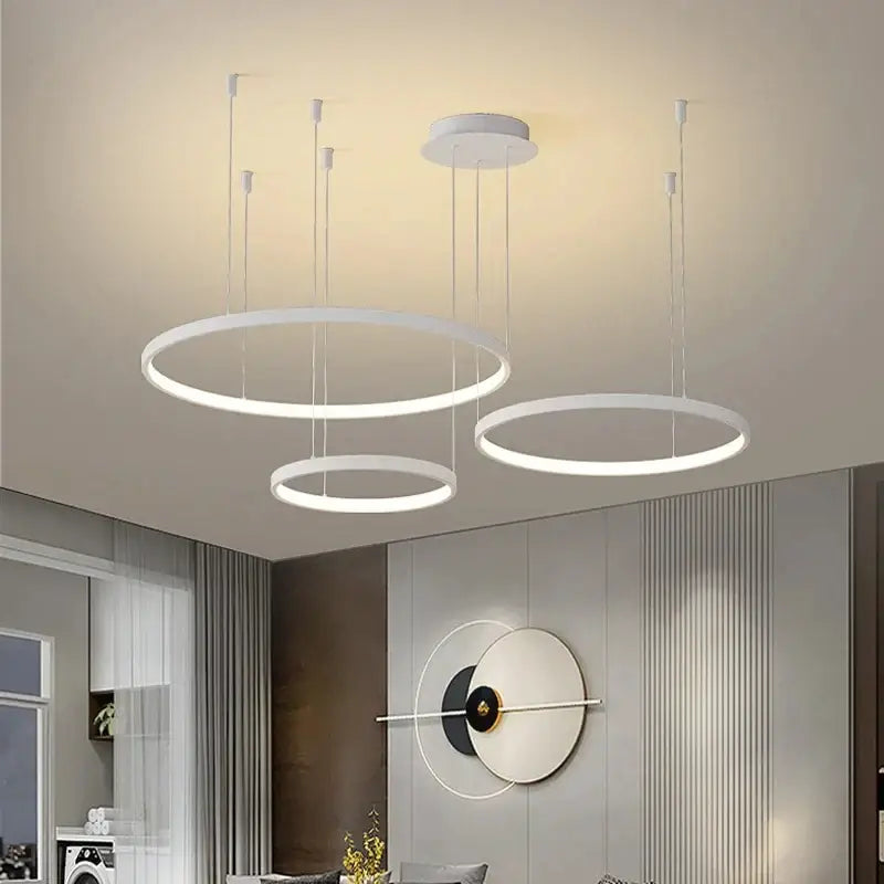 Modern black & gold pendant light living room dimmable