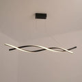 Modern black twist led pendant light dining room minimalist chandelier
