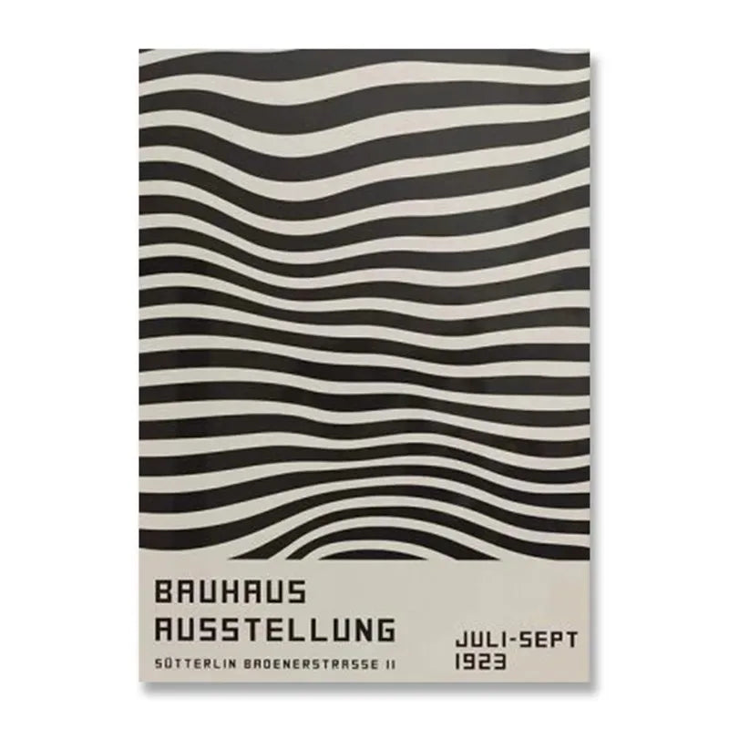 Modern flower market bauhaus canvas print living room wall decor