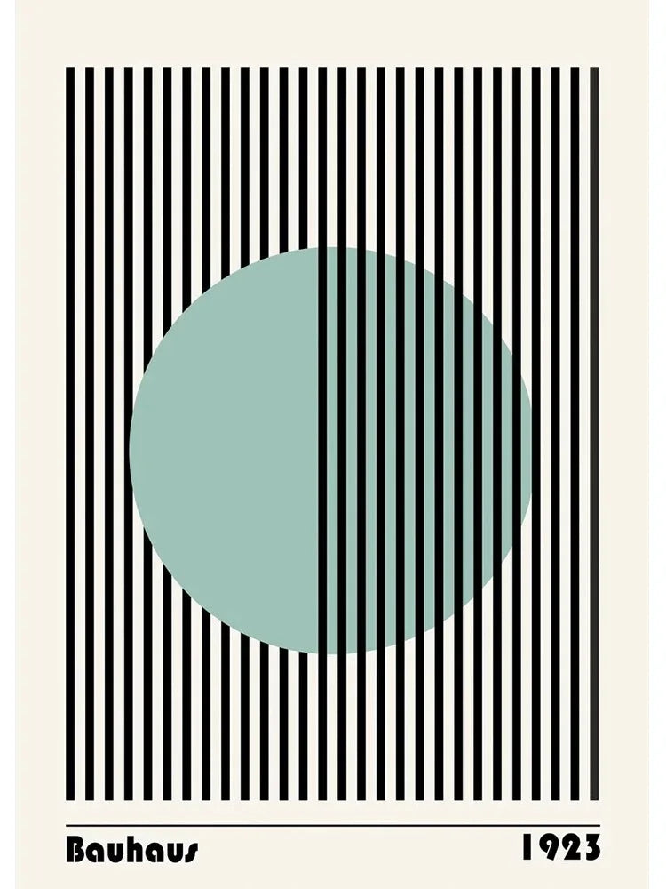 Modern flower market bauhaus canvas print living room wall decor
