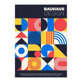 Modern geometric bauhaus canvas print – living room wall art