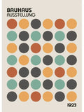 Modernism exhibition canvas print earthy bauhaus art living room