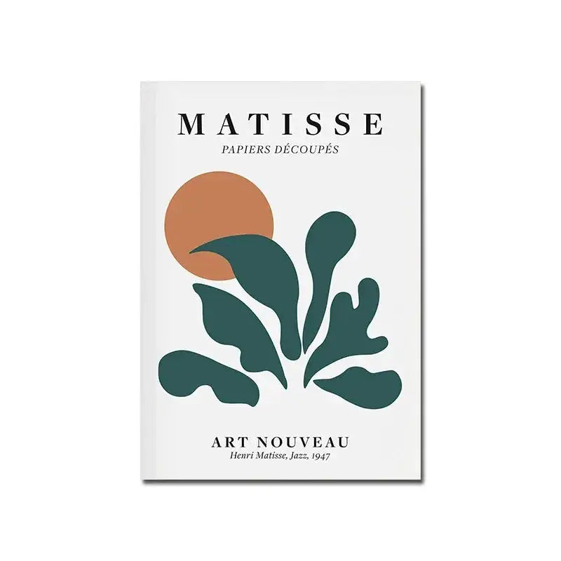 Matisse papiers découpés white bauhaus canvas print living room art