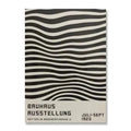 Modern bauhaus canvas print black & white wavy living room decor