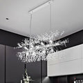 Modern chrome crystal sprig chandelier kitchen ceiling light