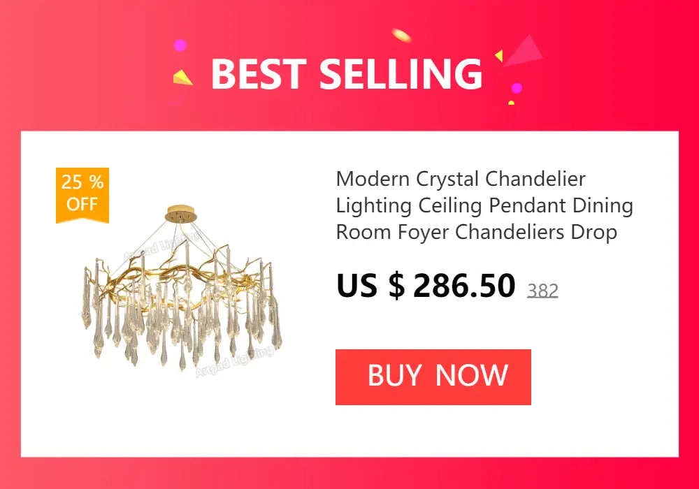 Modern gold branch crystal chandelier for living room