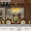 Modern golden aluminum crystal chandelier for living room