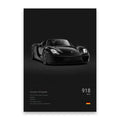 Modern black glossy famous cars canvas wall art living room decor