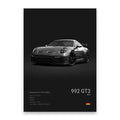 Modern black sports car canvas wall art living room decor