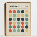 Modern geometric bauhaus wall art living room framed poster