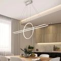 Modern geometric black & gold island light fixture dining room led