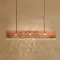 Rustic copper woven wire ceiling light for tea room island