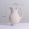 Ins style cream ceramic spiral vase living room decor