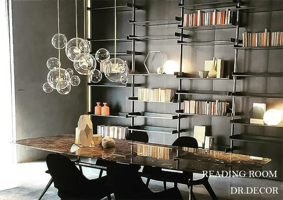 Modern led bubble 15 globe chandelier dining room glass pendant light