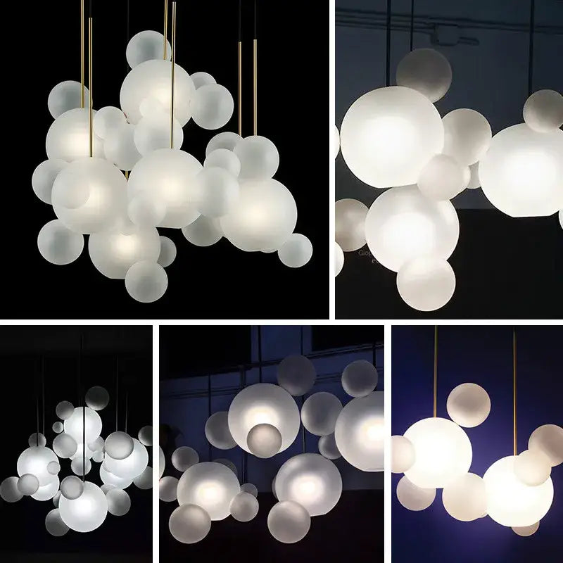 Modern geometric 25 globe led bubble chandelier living room light