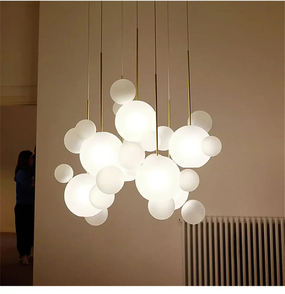 Modern geometric 25 globe led bubble chandelier living room light