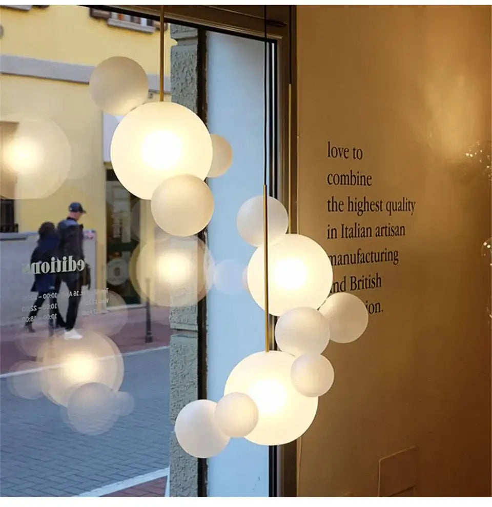 Modern geometric 25 globe led bubble chandelier living room light