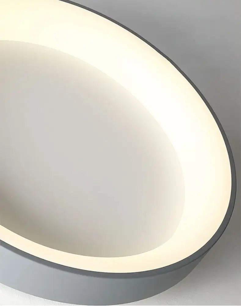 Modern white circular led ceiling light – living room warm glow