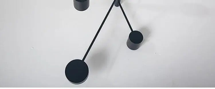 Modern gold & black led chandelier – living room minimalist light