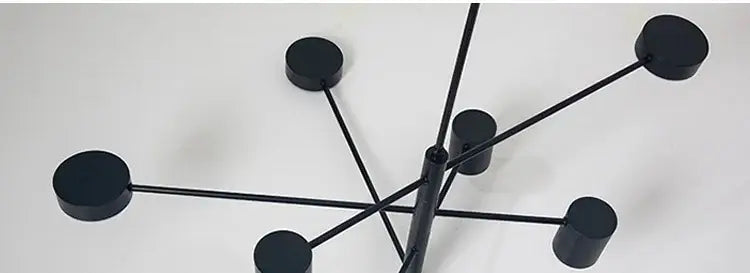 Modern gold & black led chandelier – living room minimalist light