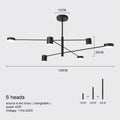 Modern gold & black led chandelier – living room minimalist light