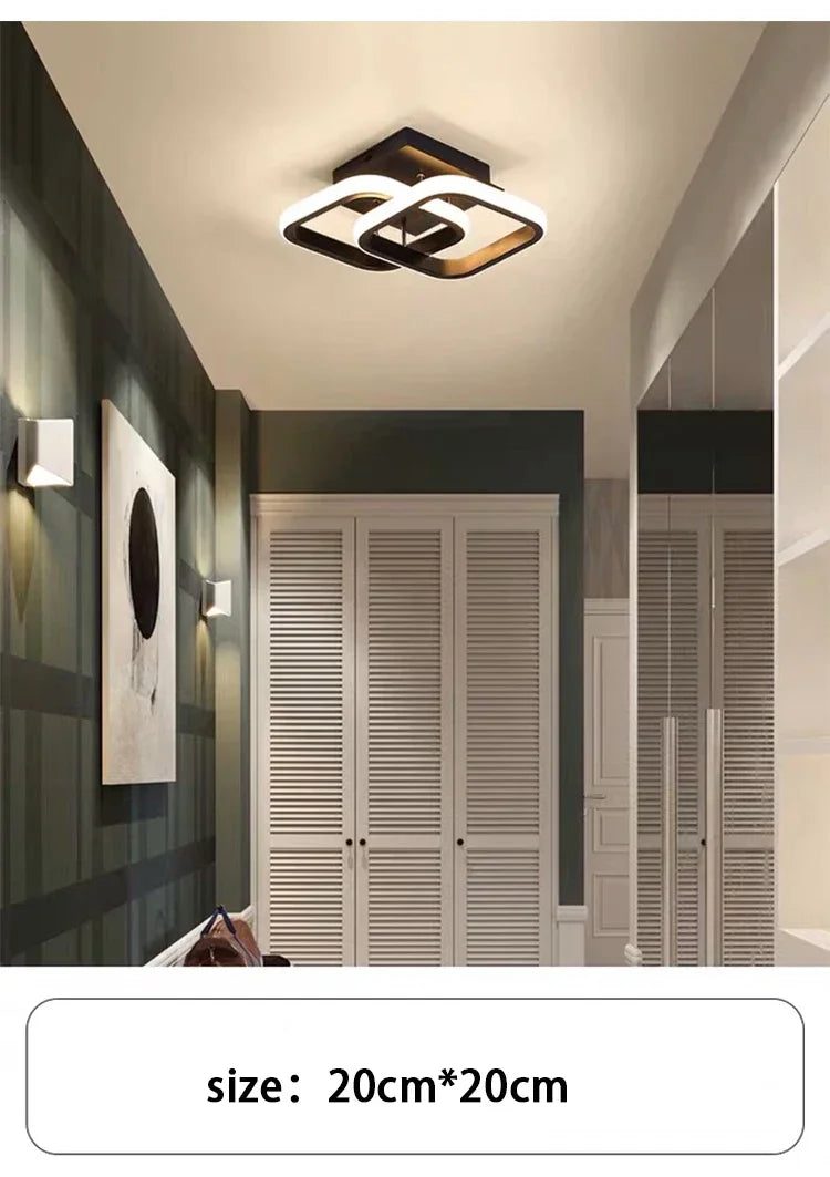 Modern black & white geometric led chandelier living room three color