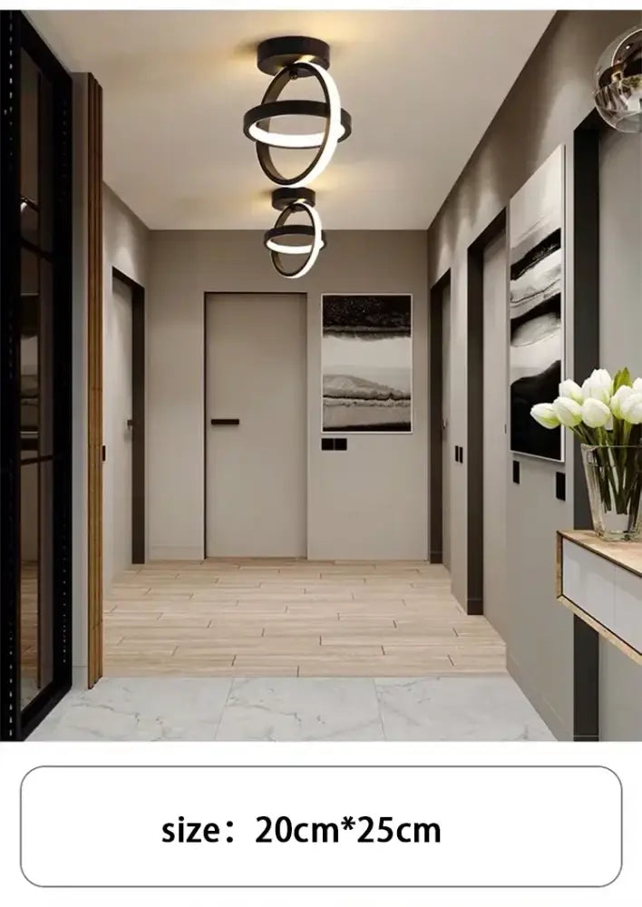 Modern black & white geometric led chandelier living room three color