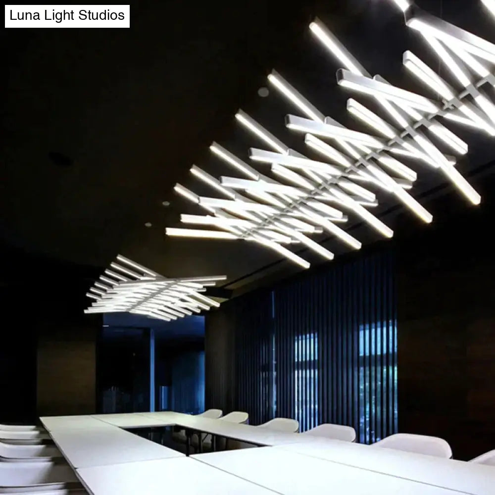 Modern black & white led chandelier – living room pendant light