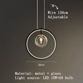Modern black clear glass bubble led chandelier dining room light