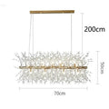 Modern gold branch led pendant – living room crystal chandelier