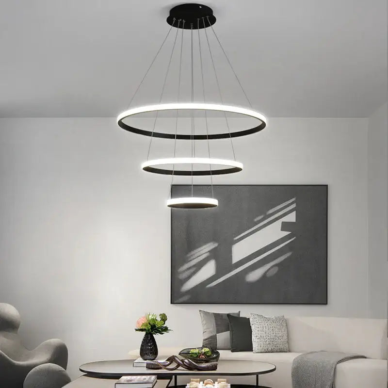 Modern gold spiral led pendant lamp dining room warm white