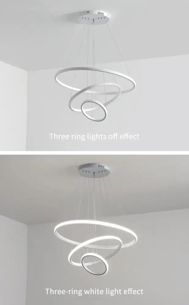 Modern gold spiral led pendant lamp dining room warm white