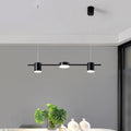 DecorBites™ Modern Linear Metallic Chandelier Light - 3/5 Heads Black/Gold Hanging Lamp with Rotatable Shade - Warm/White Light