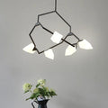 Modern black & gold tree branch ceiling suspension lamp dining room