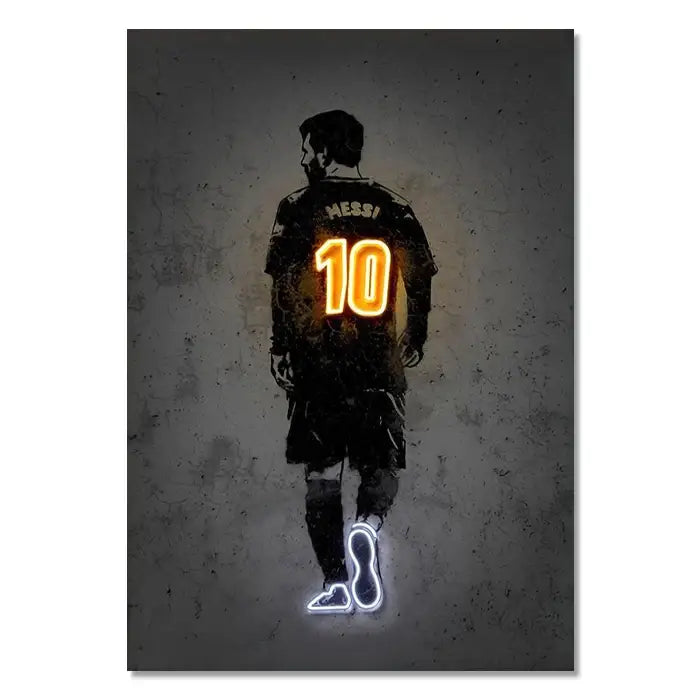 Modern neon american football wall art poster bedroom decor