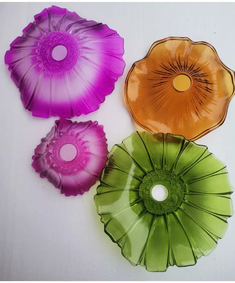 Modern green leaf glass e27 ceiling lights for bedroom interiors