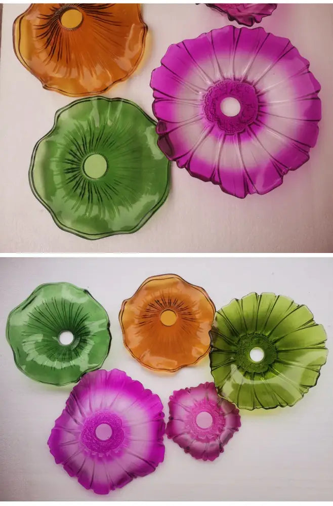 Modern green leaf glass e27 ceiling lights for bedroom interiors