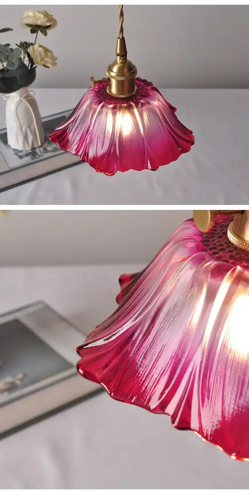 Modern green leaf glass e27 ceiling lights for bedroom interiors