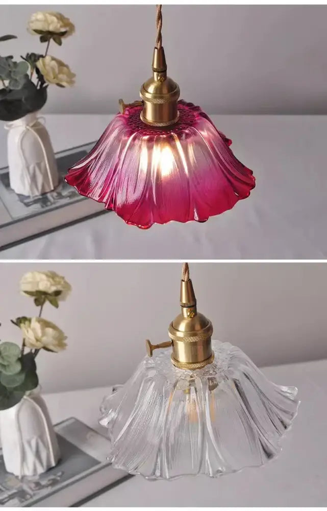 Modern green leaf glass e27 ceiling lights for bedroom interiors