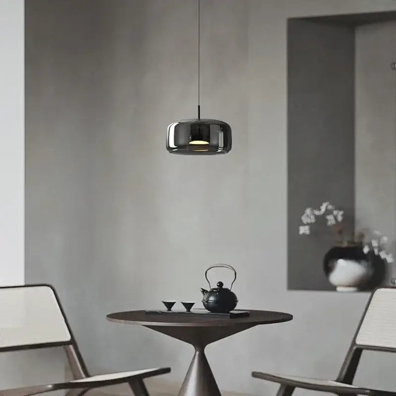 Modern amber nordic glass pendant lamp for kitchen dining room